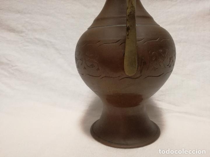Antig&uuml;edades: TETERA DE COBRE CON HERRAJES DE LATON / BRONCE - Foto 6