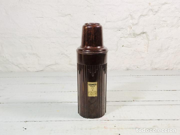 Antig&uuml;edades: TERMO ANTIGUO DE BAKELITA CON CRISTAL Y VASOS OSMOS PARIS OSRAM BOTELLA BAQUELITA CAMPING FRANCIA