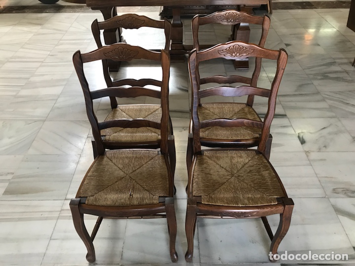 Antig&uuml;edades: 4 sillas en roble. R 6324 - Foto 1