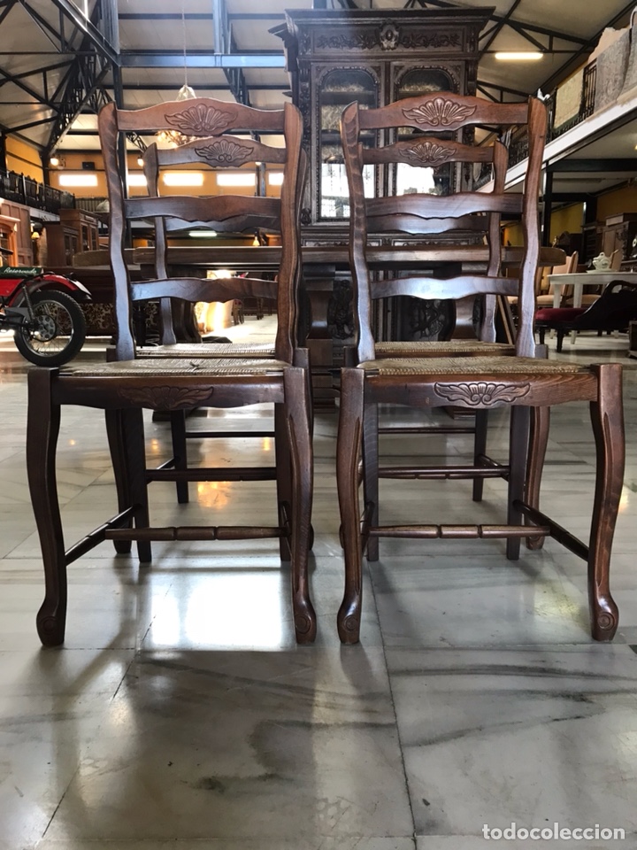 Antig&uuml;edades: 4 sillas en roble. R 6324 - Foto 2