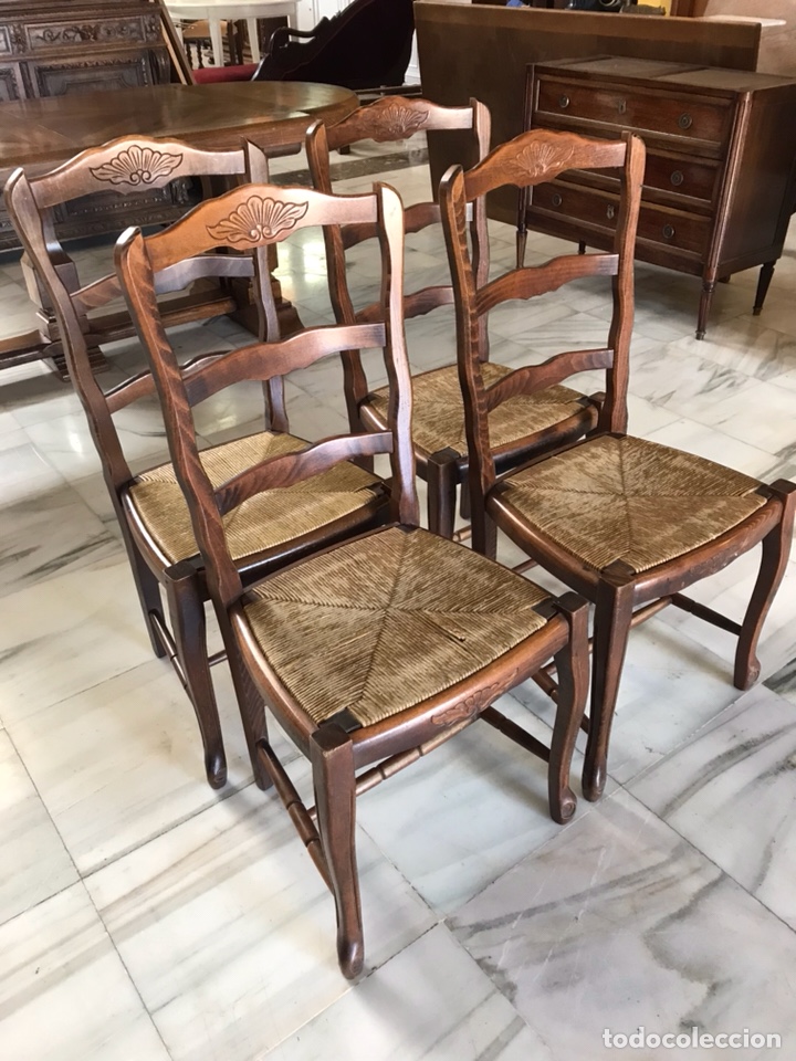 Antig&uuml;edades: 4 sillas en roble. R 6324 - Foto 3