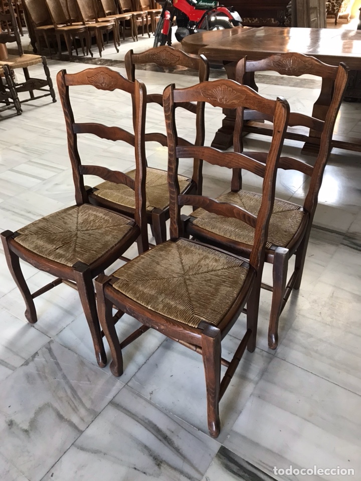 Antig&uuml;edades: 4 sillas en roble. R 6324 - Foto 4