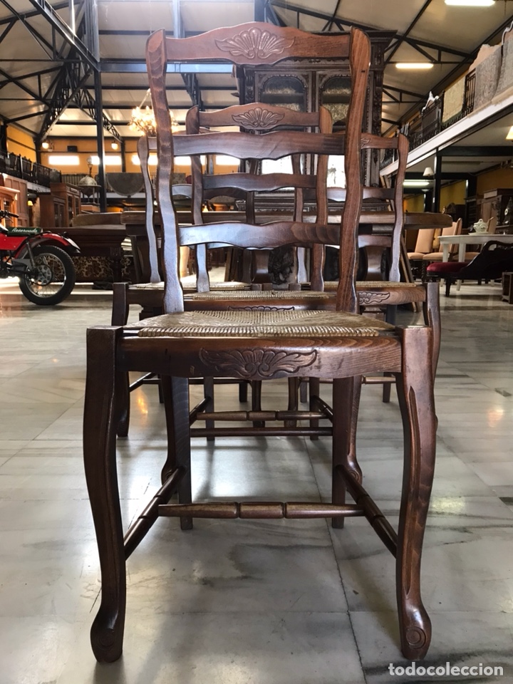 Antig&uuml;edades: 4 sillas en roble. R 6324 - Foto 5