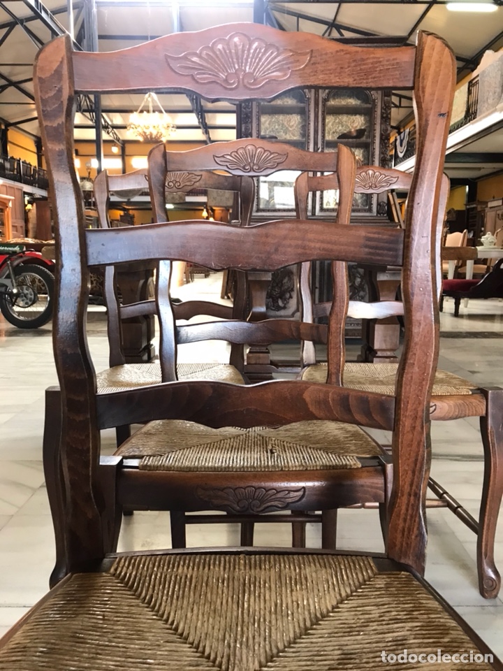 Antig&uuml;edades: 4 sillas en roble. R 6324 - Foto 6