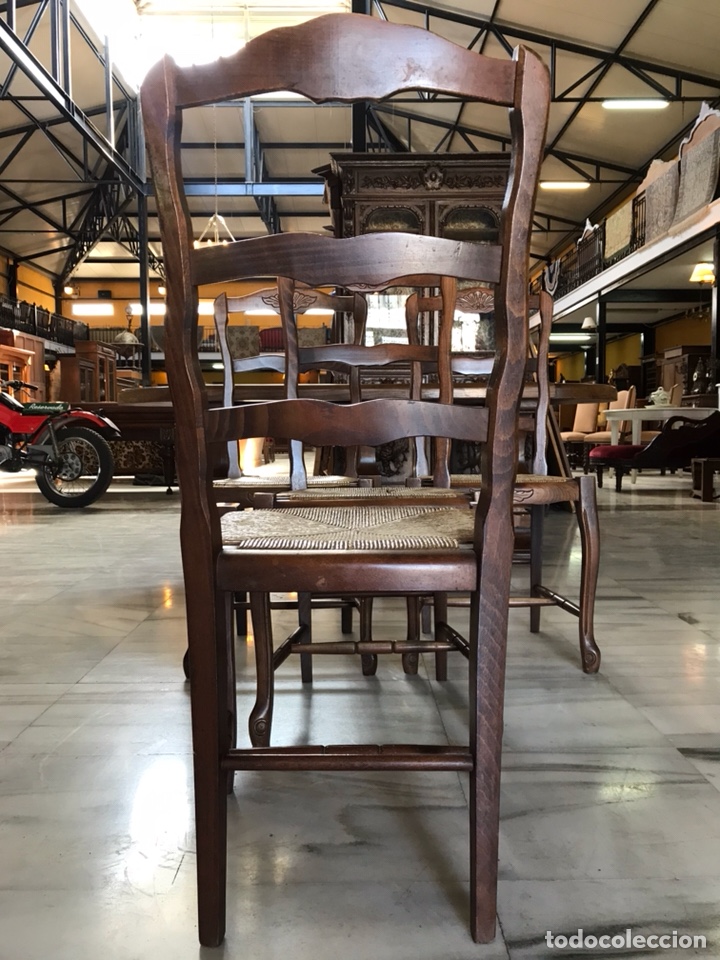 Antig&uuml;edades: 4 sillas en roble. R 6324 - Foto 8