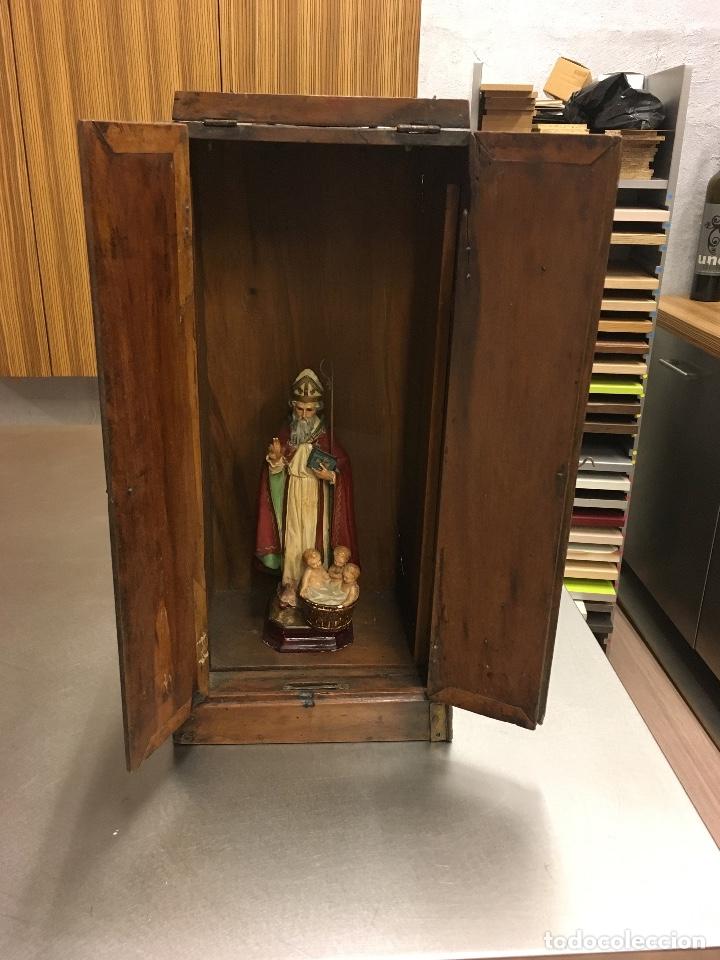 Antig&uuml;edades: Limosnero nogal con San Nicol&aacute;s - Foto 1