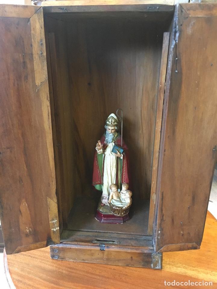 Antig&uuml;edades: Limosnero nogal con San Nicol&aacute;s - Foto 2