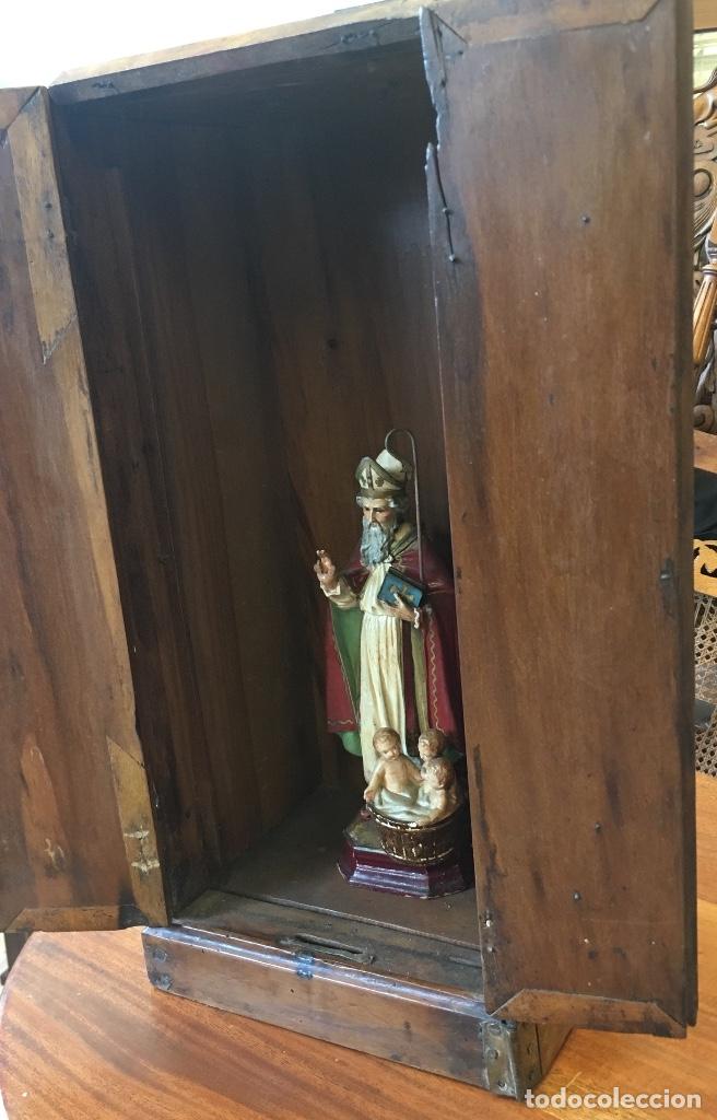 Antig&uuml;edades: Limosnero nogal con San Nicol&aacute;s - Foto 4