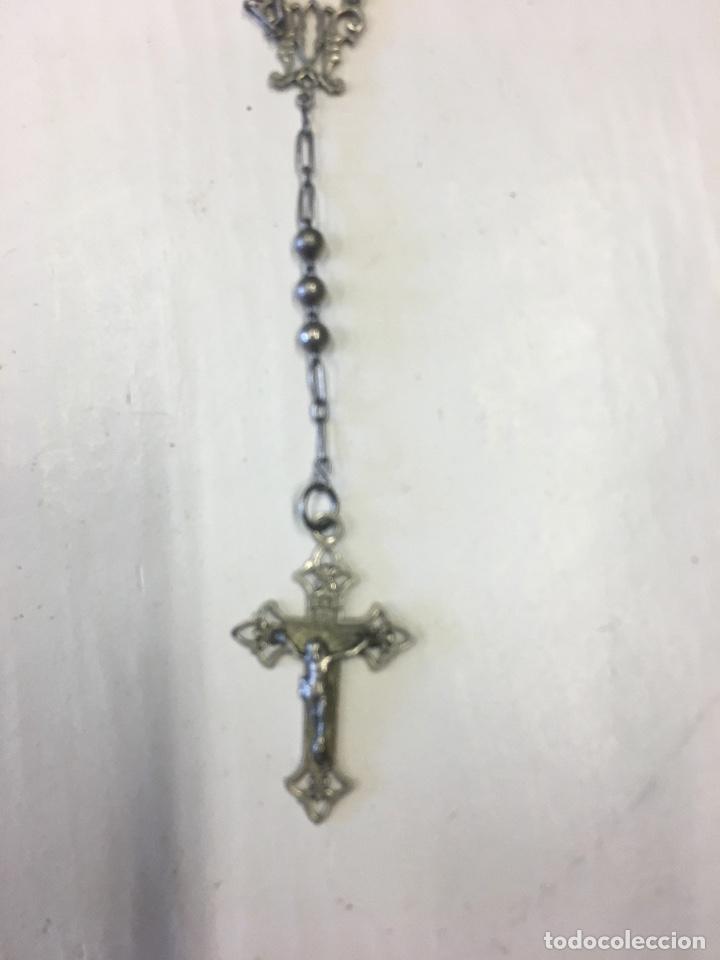 Antig&uuml;edades: Rosario antig&uuml;o de plata - Foto 2
