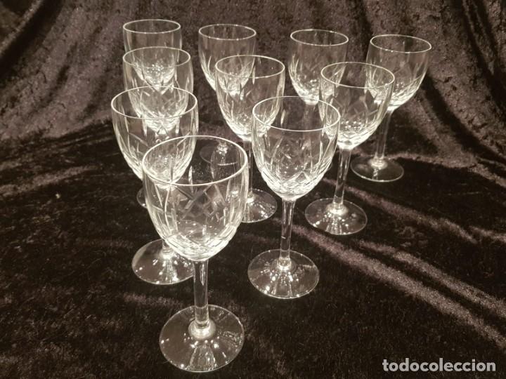 Antiques: Copas de Vino blanco , 10 unidades.