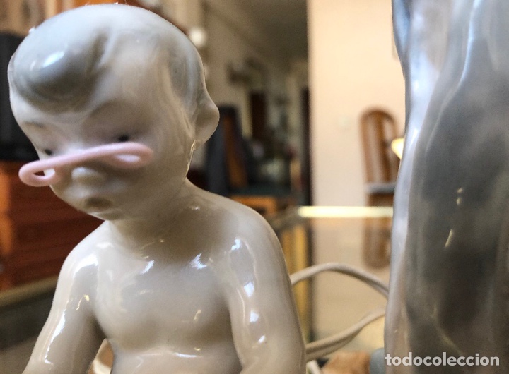 Antig&uuml;edades: REF: PP112 &ldquo;L&Aacute;MPARA NI&Ntilde;O LEYENDO&rdquo; LLADR&Oacute; - Foto 3