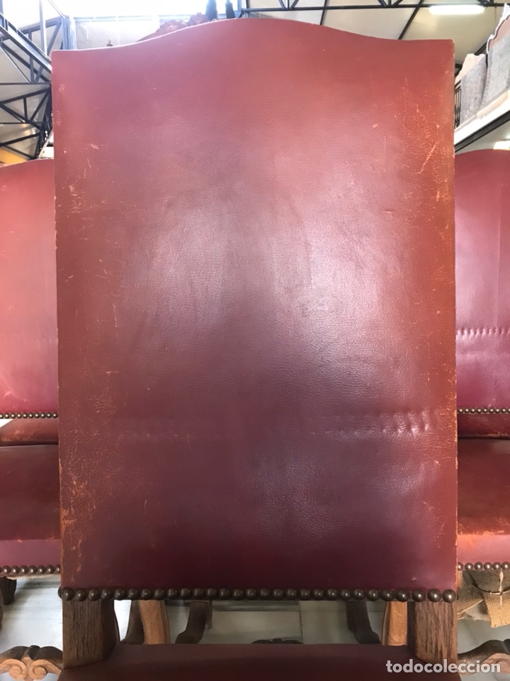 Antig&uuml;edades: 8 sillas estilo espa&ntilde;ol. R 6331 - Foto 5