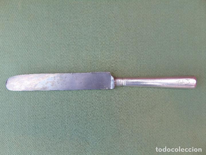 Antig&uuml;edades: ANTIGUO CUCHILLO. MANGO RECTO. MARCA: M.  SAP.   GRABADO EN EL MANGO E. A.? - Foto 1