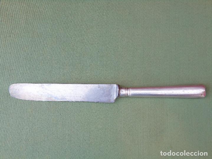 Antig&uuml;edades: ANTIGUO CUCHILLO. MANGO RECTO. MARCA: M.  SAP.   GRABADO EN EL MANGO E. A.? - Foto 3