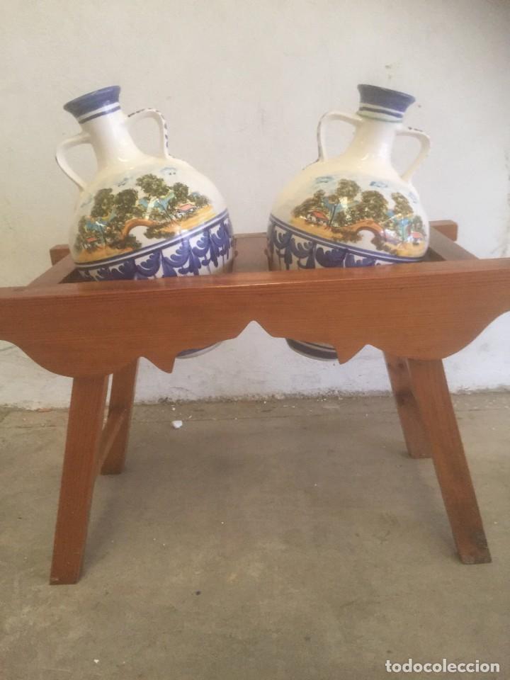 Antig&uuml;edades: C&Aacute;NTAROS CON SOPORTE DE MADERA - Foto 1