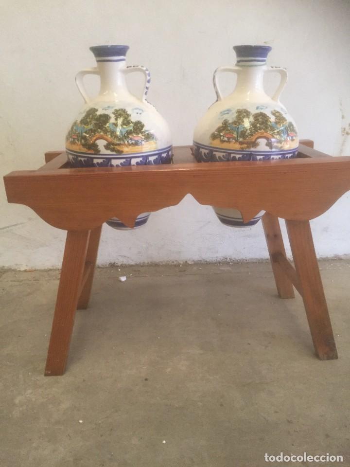 Antig&uuml;edades: C&Aacute;NTAROS CON SOPORTE DE MADERA - Foto 4