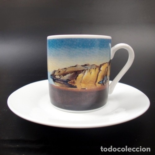 Antig&uuml;edades: Taza y plato caf&eacute; DALI