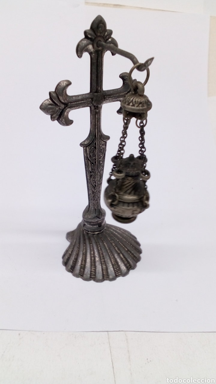 Antig&uuml;edades: Figura metal botafumeiro - Foto 1