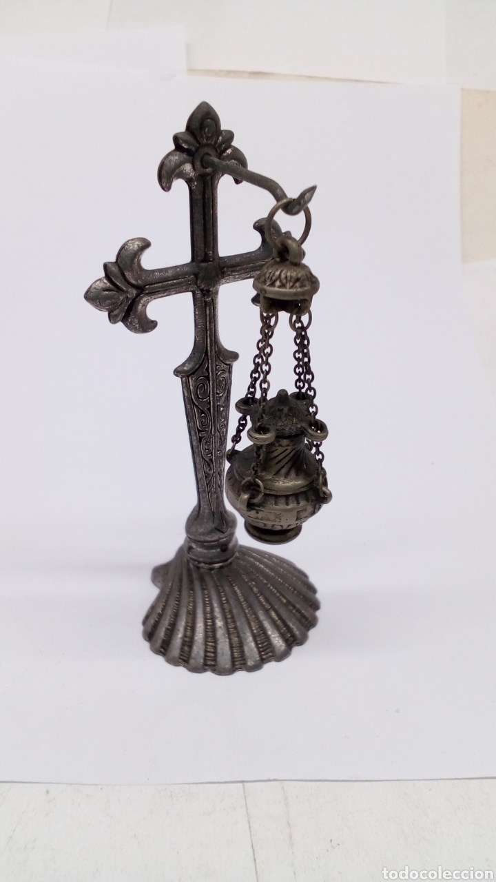 Antig&uuml;edades: Figura metal botafumeiro - Foto 2
