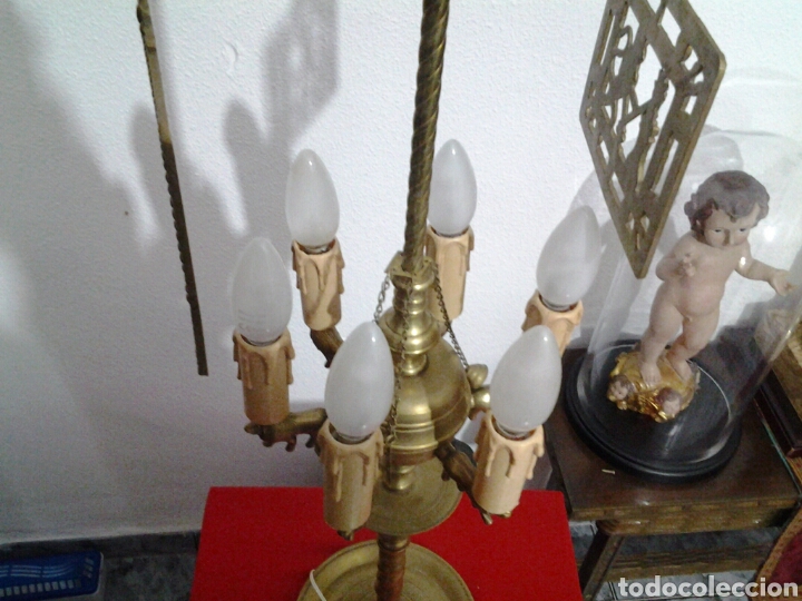 Antig&uuml;edades: Lampara antigua en bronce - Foto 12