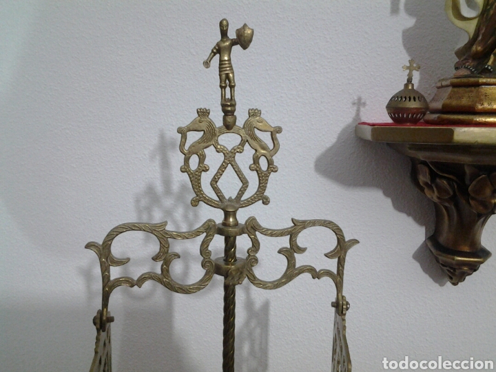 Antig&uuml;edades: Lampara antigua en bronce - Foto 13