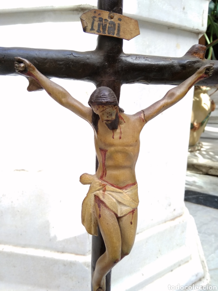 Antig&uuml;edades: Cristo crucificado siglo XIX - Foto 5