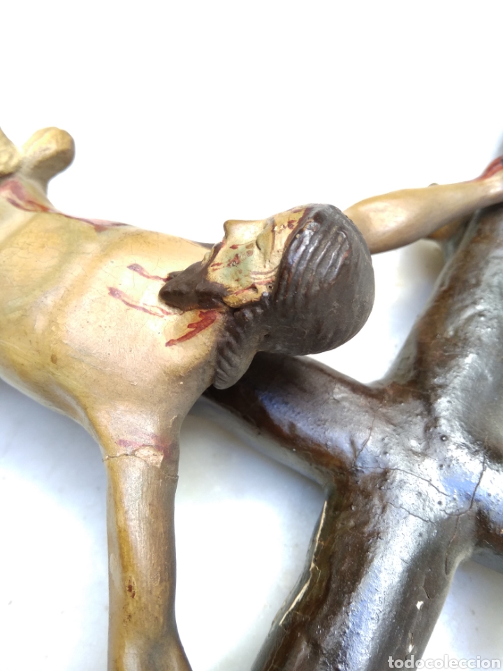 Antig&uuml;edades: Cristo crucificado siglo XIX - Foto 7