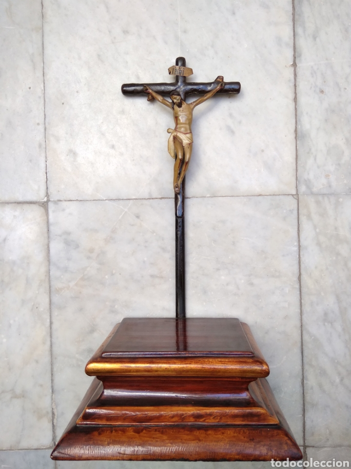 Antig&uuml;edades: Cristo crucificado siglo XIX - Foto 4
