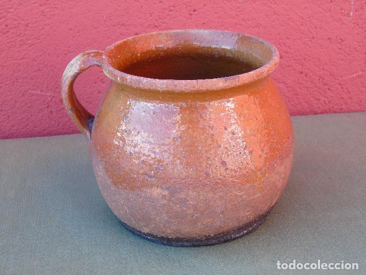 antiguo pequeño puchero de barro cocido. - Comprar Otras porcelanas y