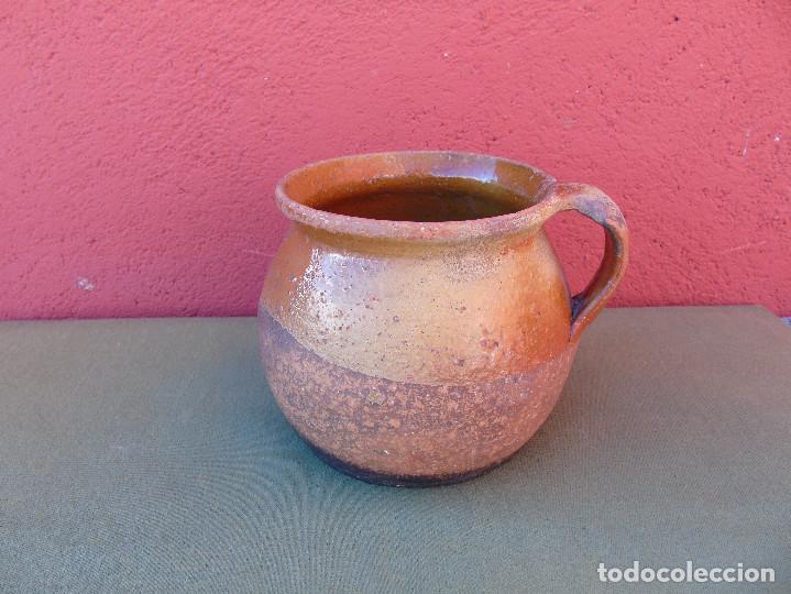 antiguo pequeño puchero de barro cocido. - Comprar Otras porcelanas y