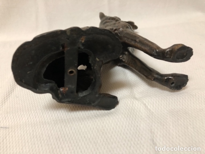 Antig&uuml;edades: ANTIG&Uuml;O Y BONITO PERRO EN CALAMINA - Foto 6