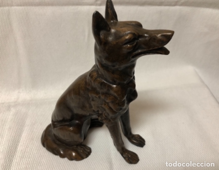 Antig&uuml;edades: ANTIG&Uuml;O Y BONITO PERRO EN CALAMINA - Foto 7