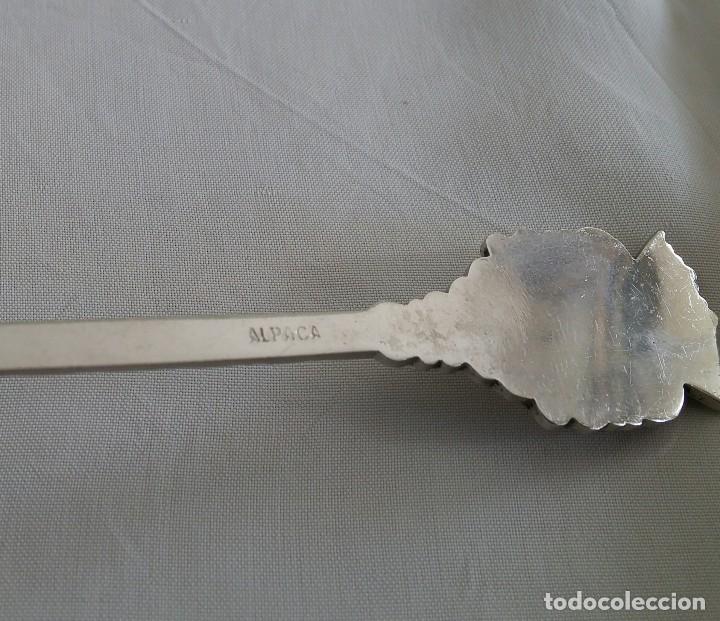 Antig&uuml;edades: Cucharilla de alpaca de Santiago - Foto 5