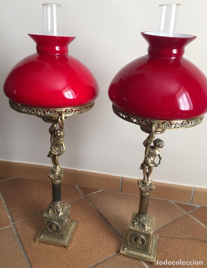 Antig&uuml;edades: ANTIGUOS QUINQU&Eacute;S EN BRONCE SIGLO XIX - Foto 2