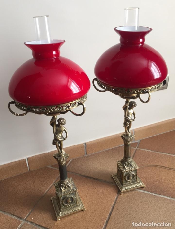 Antig&uuml;edades: ANTIGUOS QUINQU&Eacute;S EN BRONCE SIGLO XIX - Foto 3