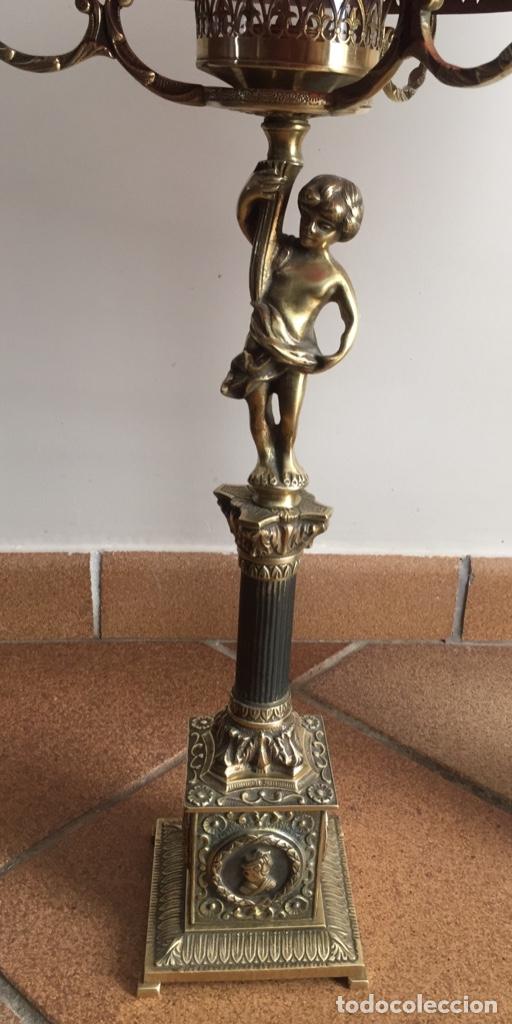 Antig&uuml;edades: ANTIGUOS QUINQU&Eacute;S EN BRONCE SIGLO XIX - Foto 4