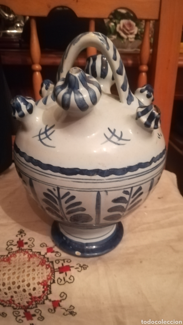 Antig&uuml;edades: Antiguo botijo de Talavera - Foto 2