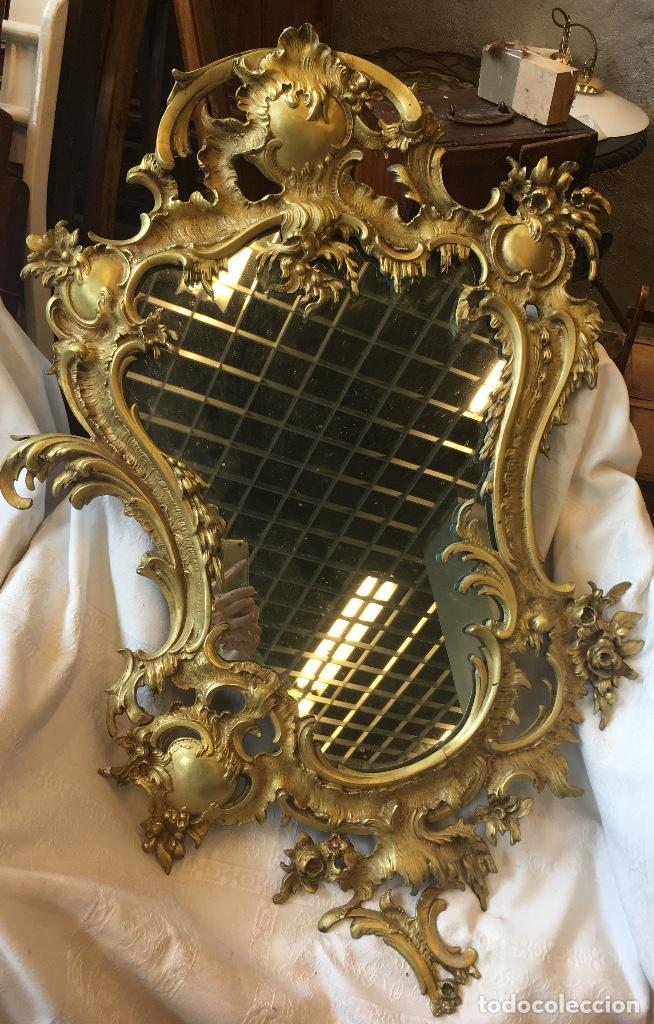 Antig&uuml;edades: Cornucopia de bronce dorado rococ&oacute; - Foto 2