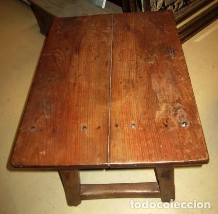 Antig&uuml;edades: Mesa tocinera rustica antigua tallada - Foto 4