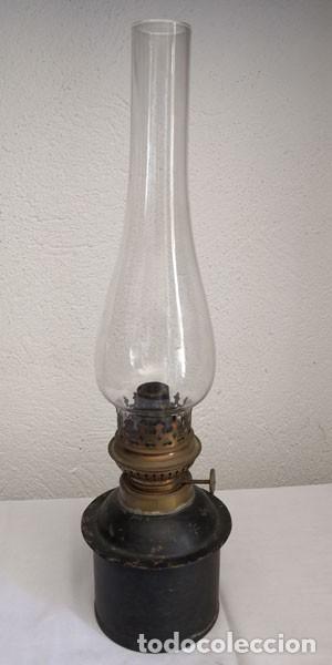 Antig&uuml;edades: ANTIGUO QUINQU&Eacute; DE HOJALATA COMPLETO - Foto 1