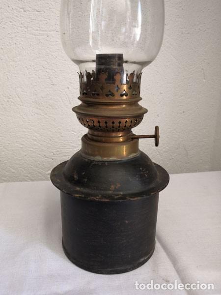 Antig&uuml;edades: ANTIGUO QUINQU&Eacute; DE HOJALATA COMPLETO - Foto 3