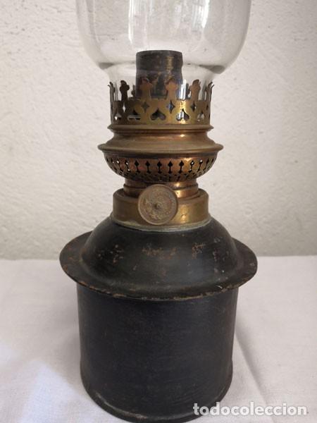 Antig&uuml;edades: ANTIGUO QUINQU&Eacute; DE HOJALATA COMPLETO - Foto 4