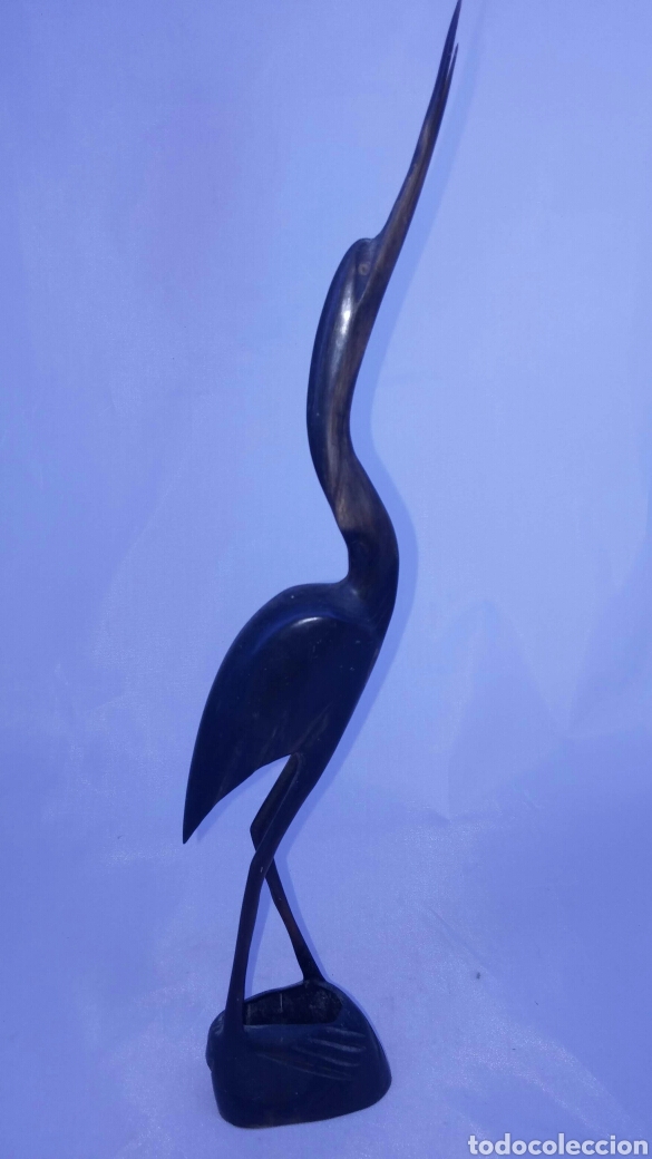 Antig&uuml;edades: Figura de grulla talla en asta - Foto 4