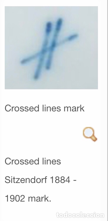 Marks lines porcelain crossed Identifying Marks