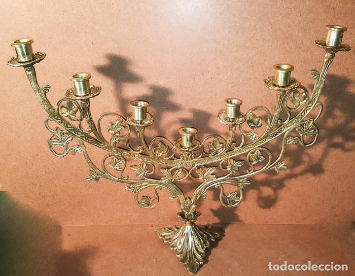 Candelabro De Bronce Neogotico 7 Velas Sold Through Direct Sale