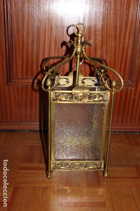 Antig&uuml;edades: FAROL DE BRONCE A&Ntilde;OS 30-40 - Foto 3