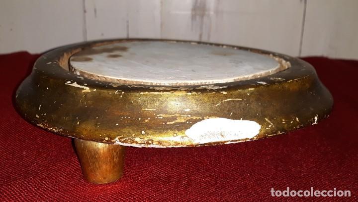 Antig&uuml;edades: PIE DE URNA POLICROMADA SIGLO XIX - Foto 3