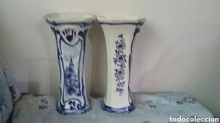 Antig&uuml;edades: Pareja de jarrones deft blue - Foto 5