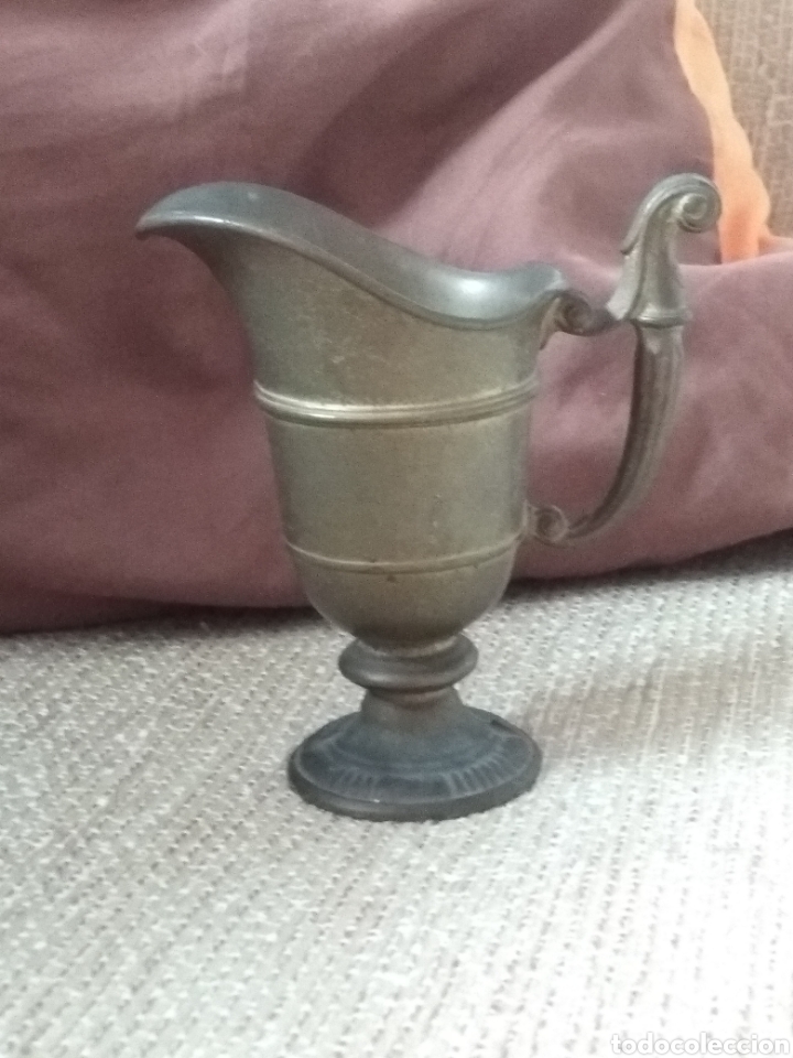 Antig&uuml;edades: Jarra de cobre o similar. 11 cms - Foto 1