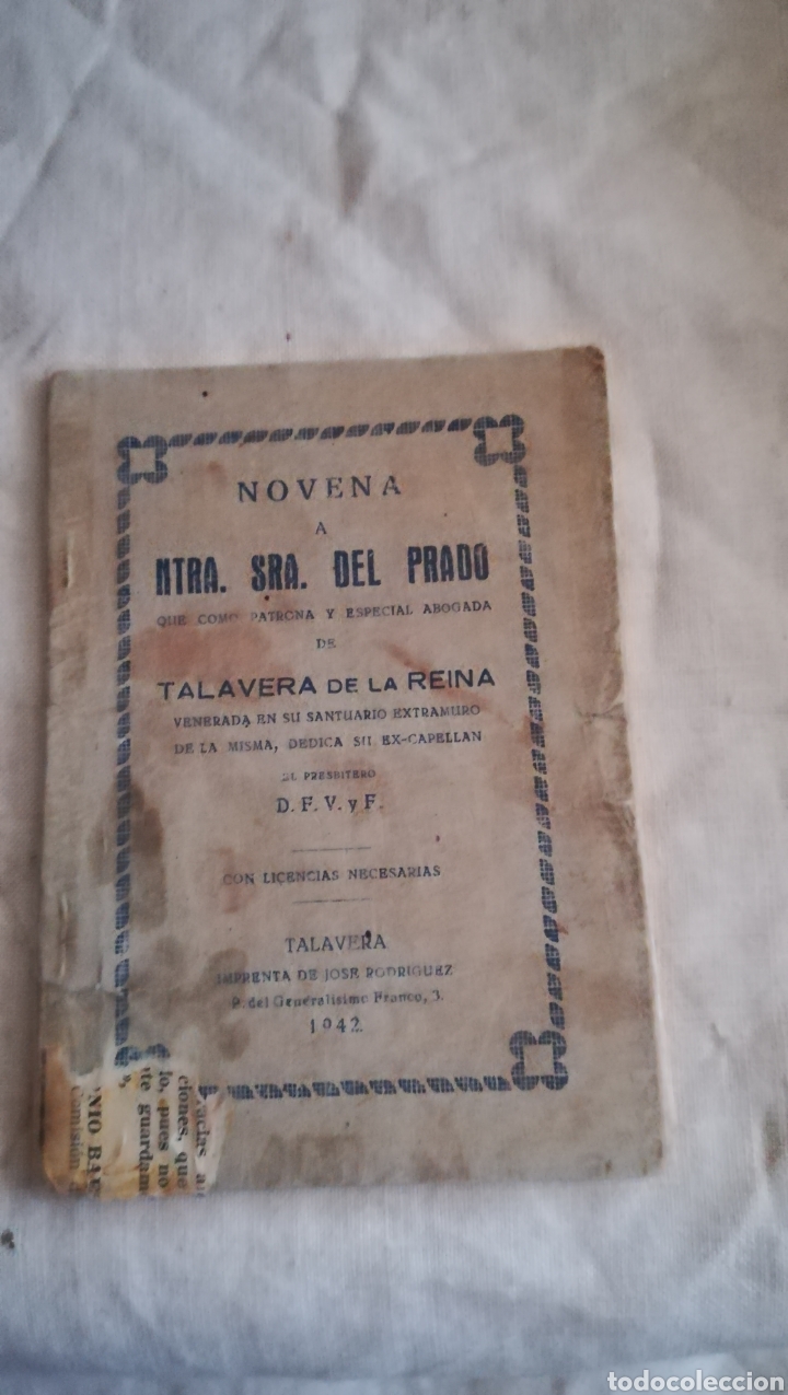 Antig&uuml;edades: Novena a NTRA. SRA. DEL Prado, de 1942 - Foto 1